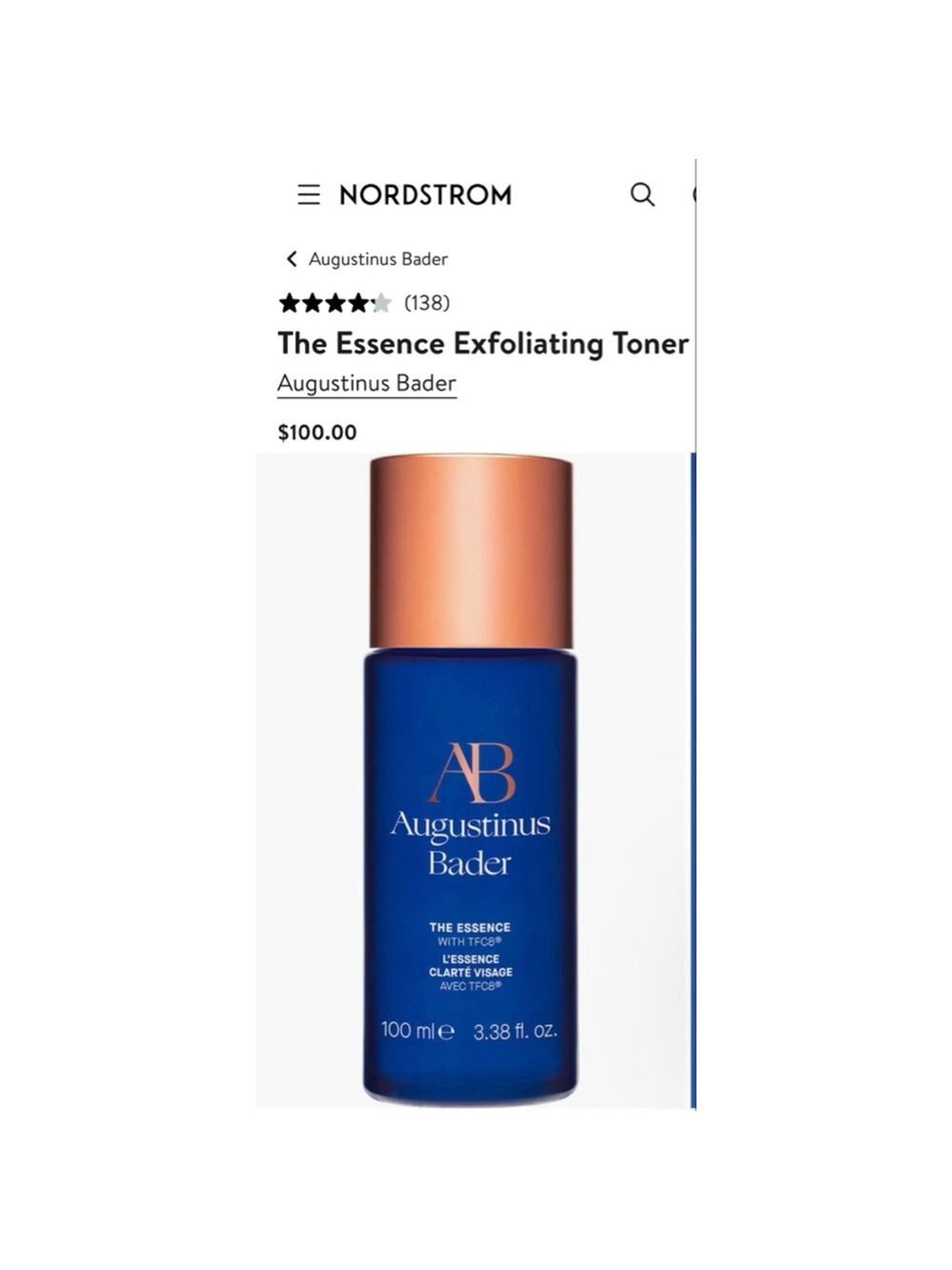 New Augustinus Bader The Essence Exfoliating Toner